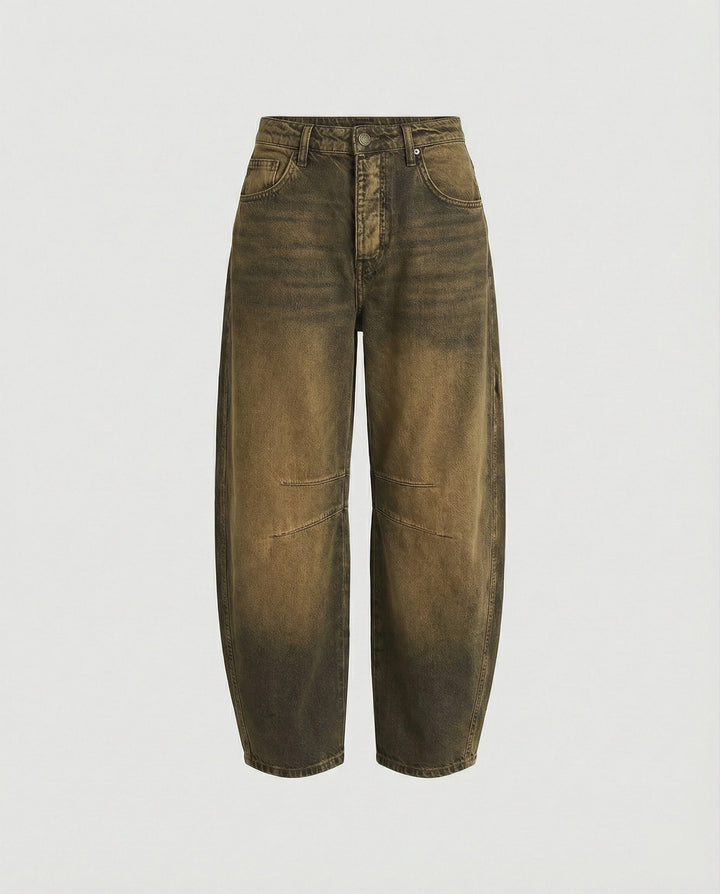 Mune Fashion | Mid Rise Barrel Jeans for Women