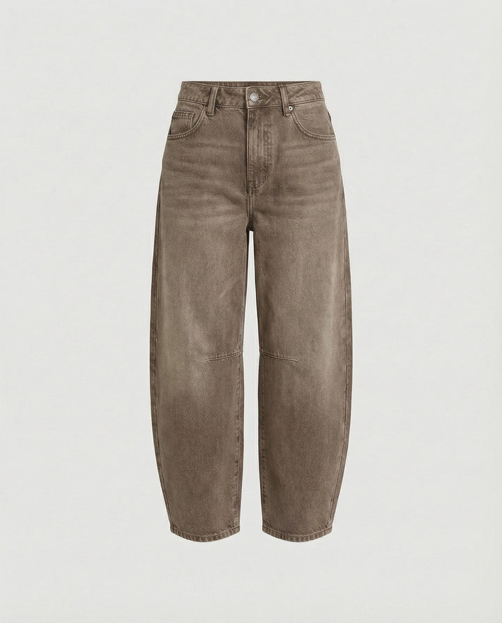 Mune Fashion | Mid Rise Barrel Jeans for Women
