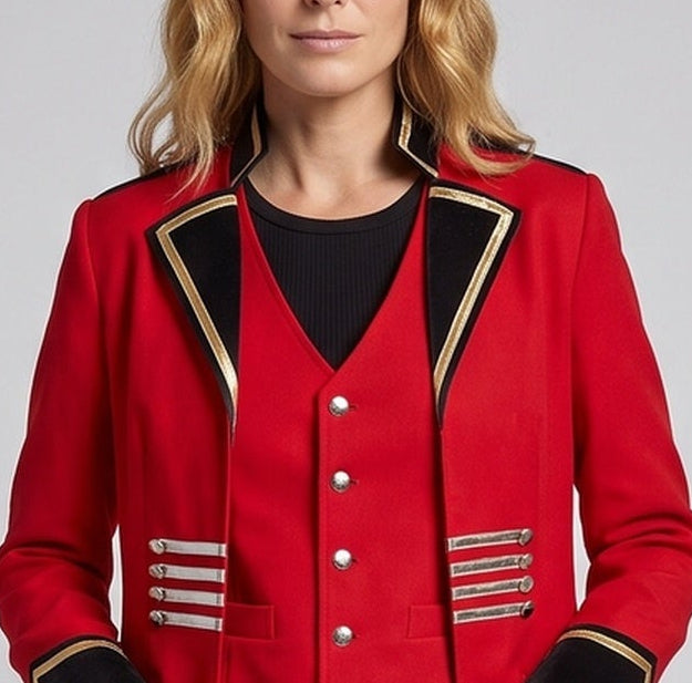 Ladies elegant tailcoat suit with detailed appliqués Mune Fashion