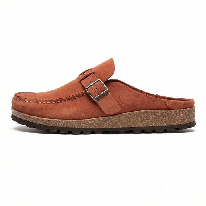 Clogs - Women's Retro Suede Slip-On Mule Mune Fashion