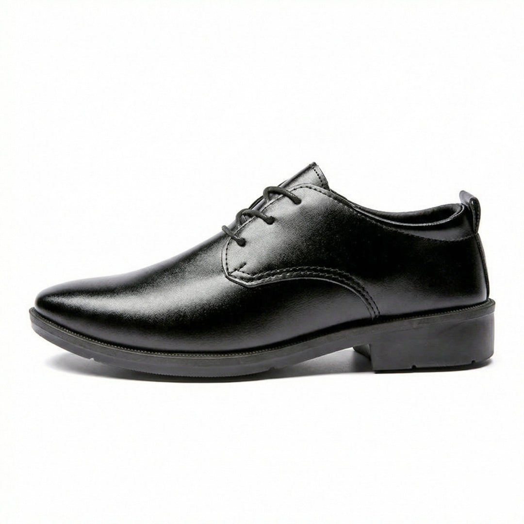 Men's Elegant Leather Lace-up Shoes with Non-slip Sole Mune Fashion