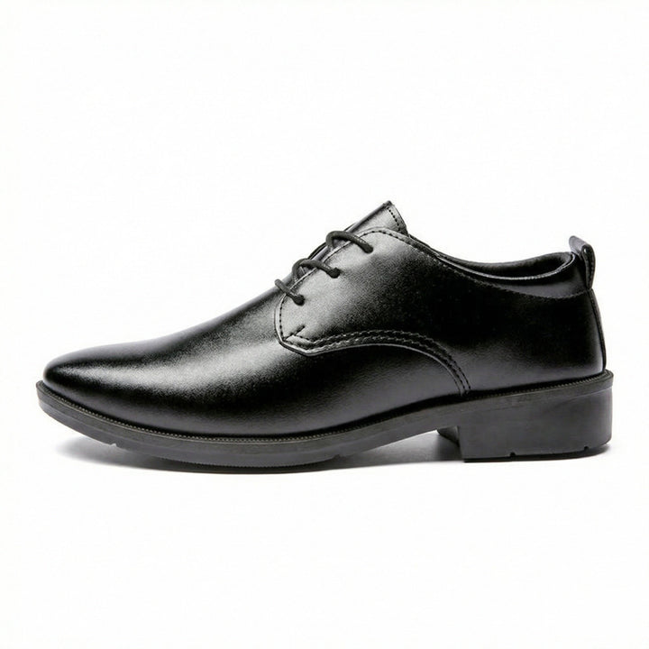Men's Elegant Leather Lace-up Shoes with Non-slip Sole Mune Fashion