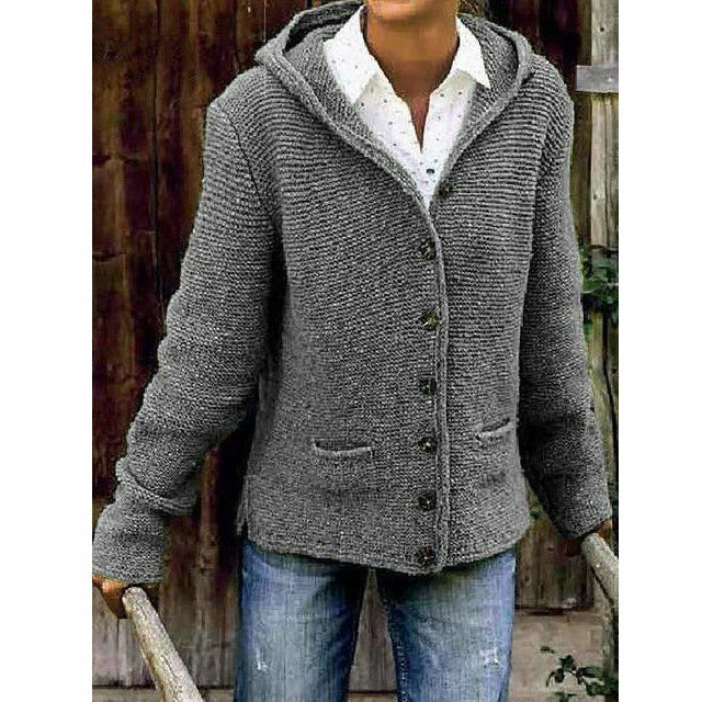 Mune | Hooded Knit Coat