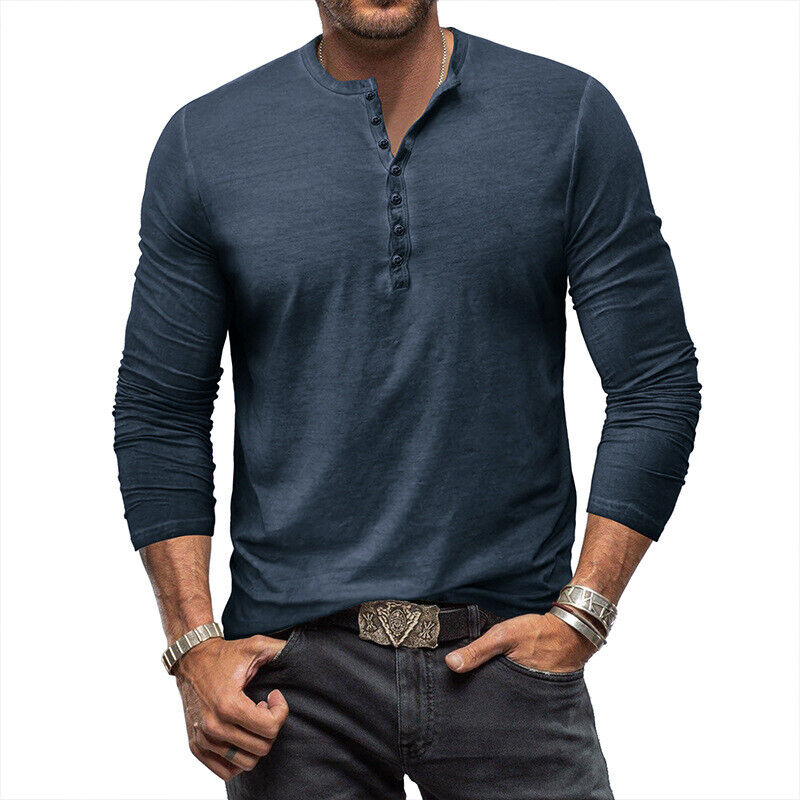 Mune Fashion - Henley shirt for men with long sleeves