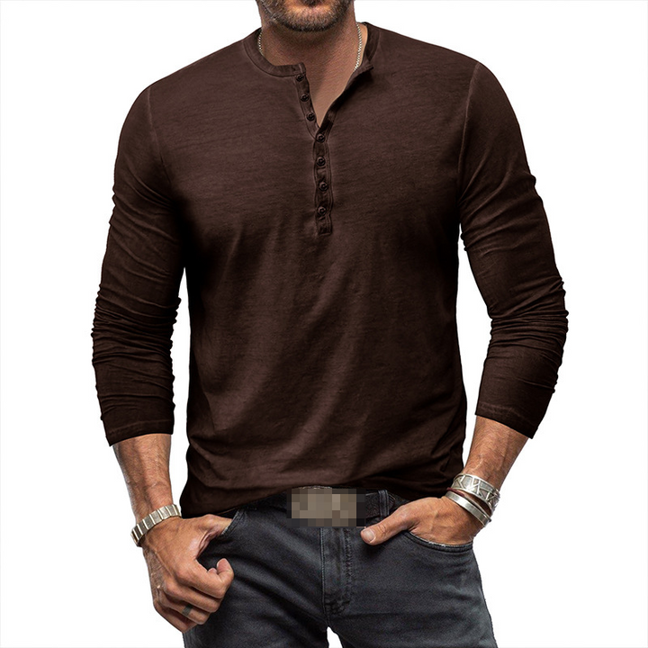 Mune Fashion - Henley shirt for men with long sleeves