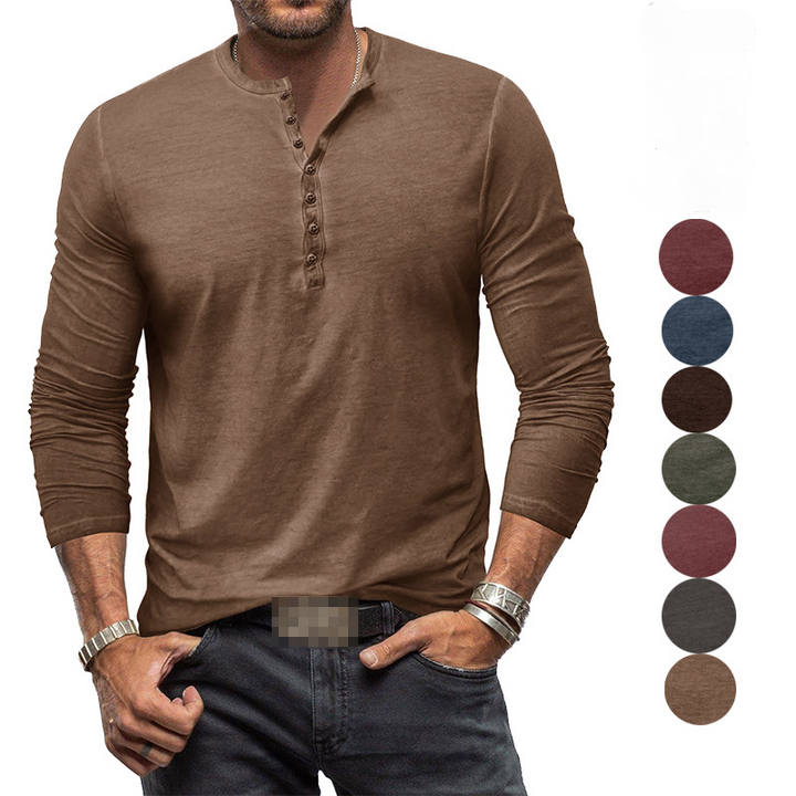 Mune Fashion - Henley shirt for men with long sleeves
