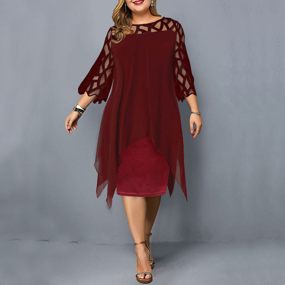 Mune Fashion | Elegant Plus Size Midi Dress for Women