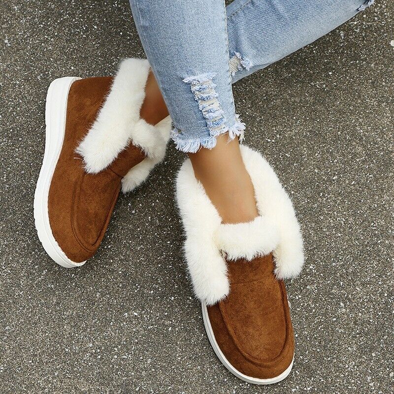 Mune | Winter Moccasins - Suede Slip-On Moccasins with Fur Lining