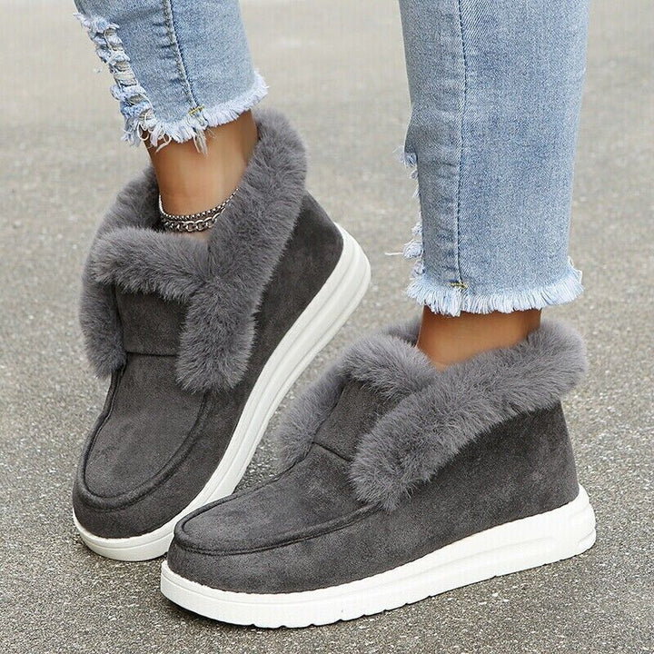 Mune | Winter Moccasins - Suede Slip-On Moccasins with Fur Lining