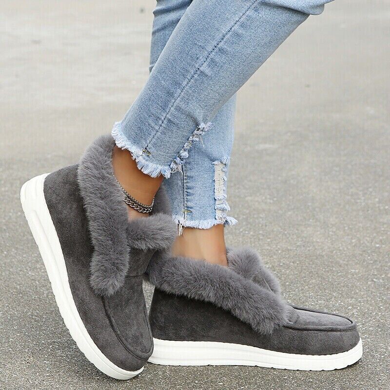 Mune | Winter Moccasins - Suede Slip-On Moccasins with Fur Lining