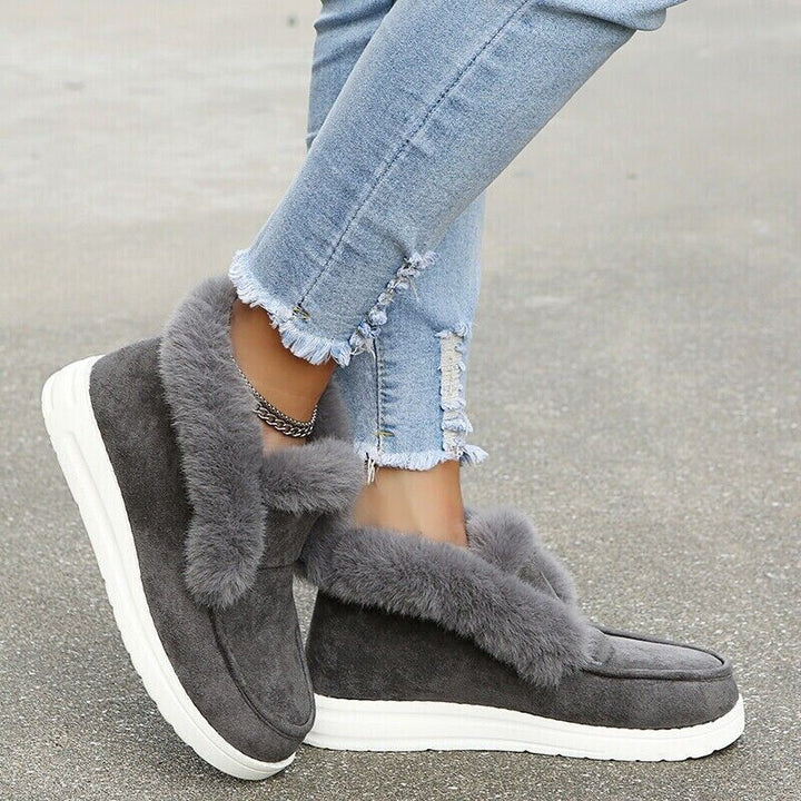 Mune | Winter Moccasins - Suede Slip-On Moccasins with Fur Lining