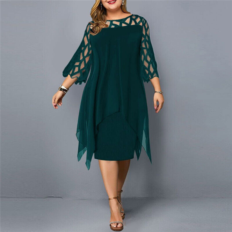 Mune Fashion | Elegant Plus Size Midi Dress for Women