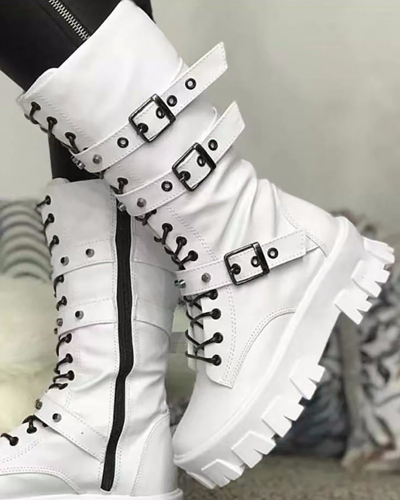 Mune | Boots with Zipper and Buckles