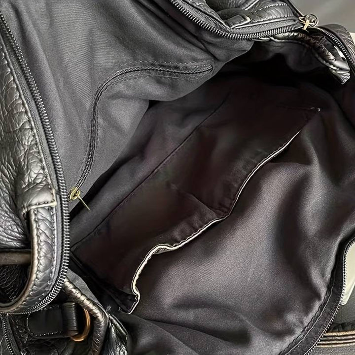 Mune | Obsidian Luxury Black Leather Handbag