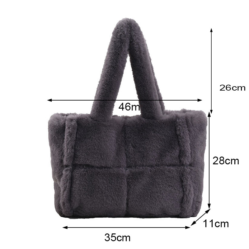 Mune | Dante Pipe Plush Handbag A Comfortable & Wintry Women's Handbag