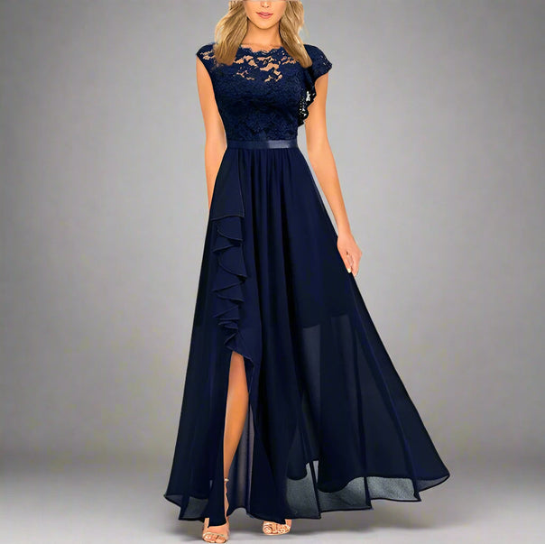 Mune | Elegant Women's Maxi Dress with Lace Inserts Timeless Romantic & Flowing