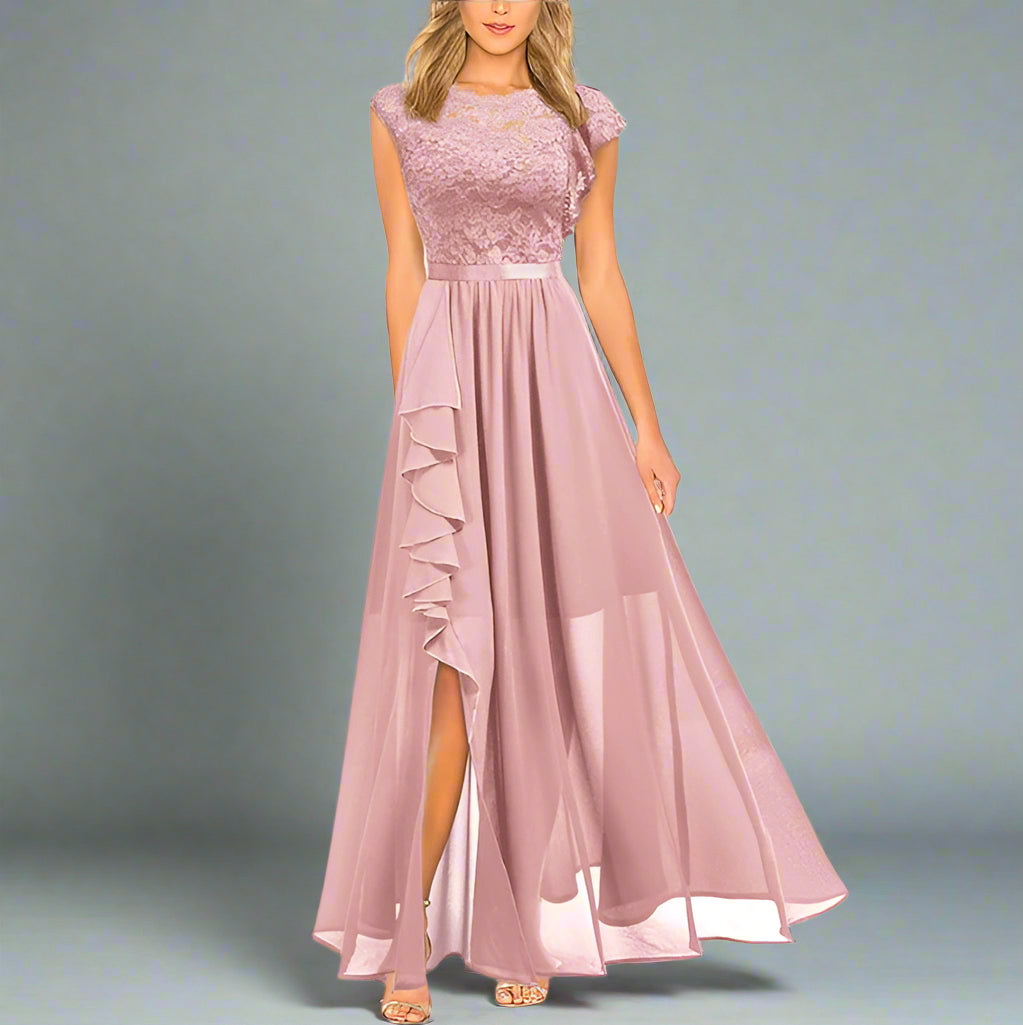 Mune | Elegant Women's Maxi Dress with Lace Inserts Timeless Romantic & Flowing
