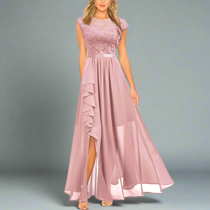Mune | Elegant Women's Maxi Dress with Lace Inserts Timeless Romantic & Flowing