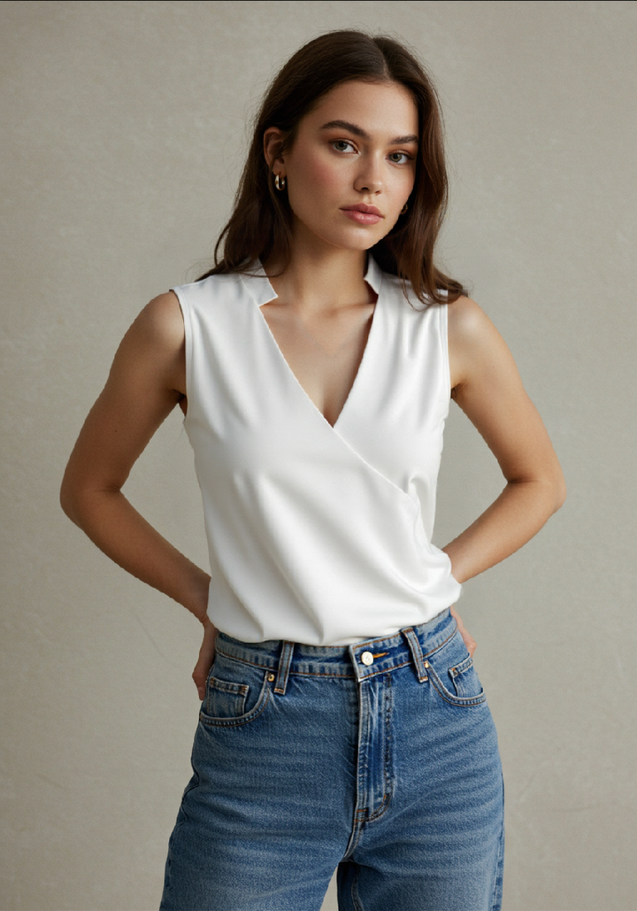 Mune | Elegant Sleeveless Solid Top