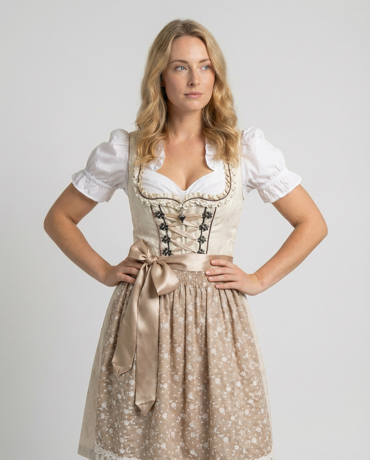 Traditional costume with apron and blouse