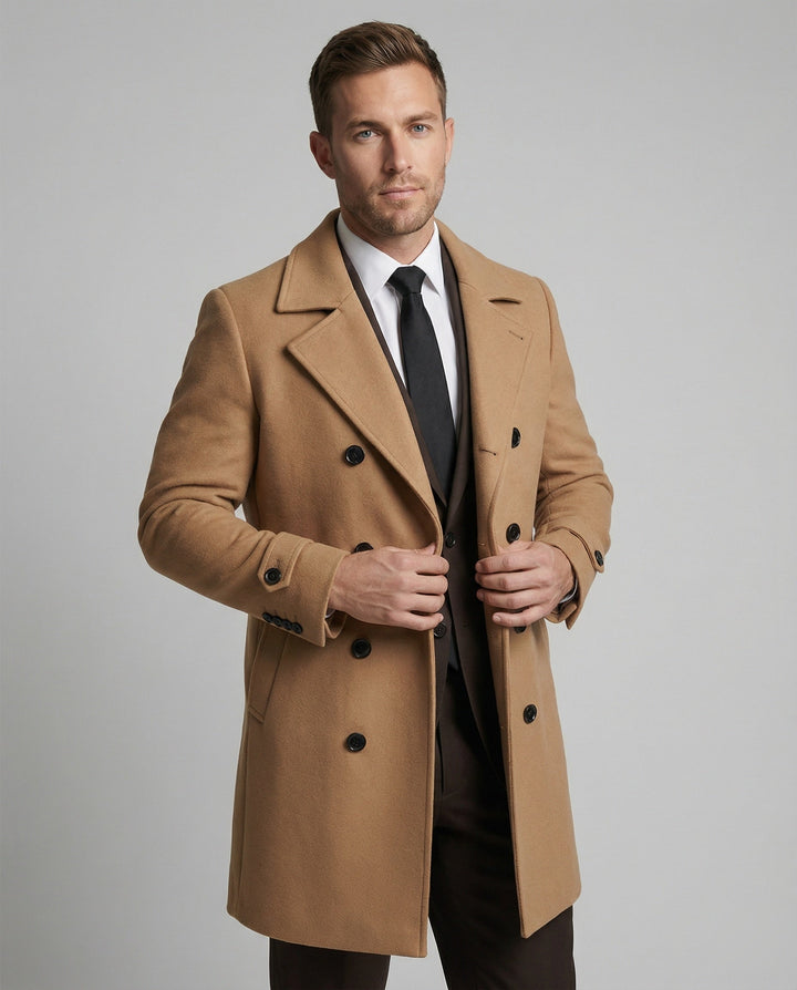 Warm Classic Wool Coat Men