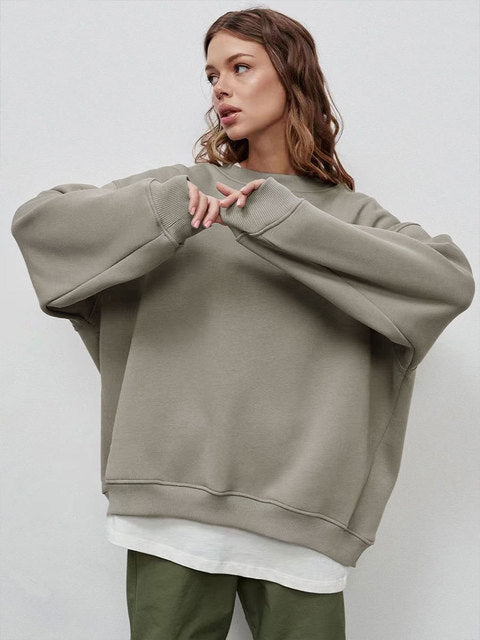Mune | Women's Oversized Sweatshirt In Solid Color Design