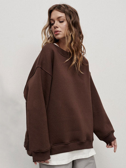 Mune | Women's Oversized Sweatshirt In Solid Color Design