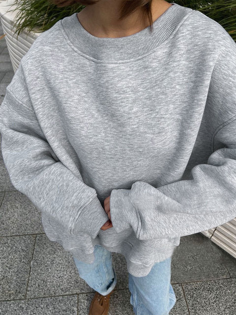Mune | Women's Oversized Sweatshirt In Solid Color Design