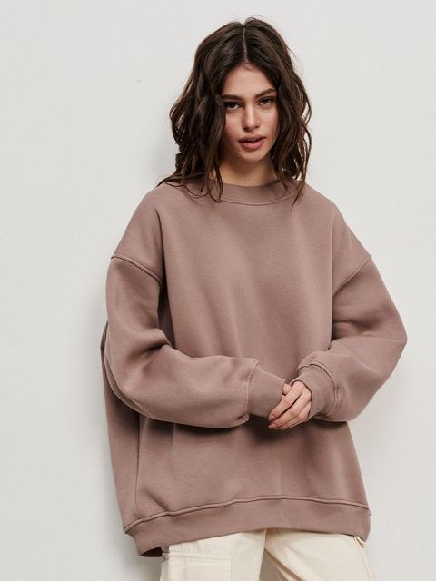 Mune | Women's Oversized Sweatshirt In Solid Color Design