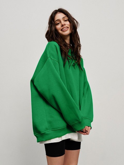 Mune | Women's Oversized Sweatshirt In Solid Color Design