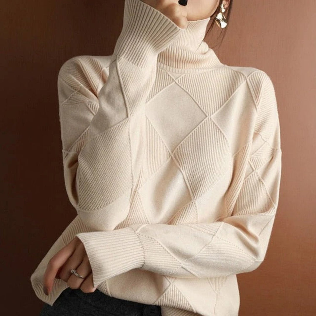 Mune | Women's Cotton Turtleneck Sweater, Classic & Warm