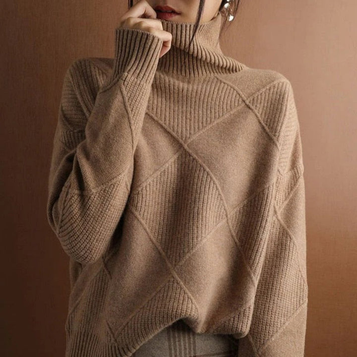 Mune | Women's Cotton Turtleneck Sweater, Classic & Warm