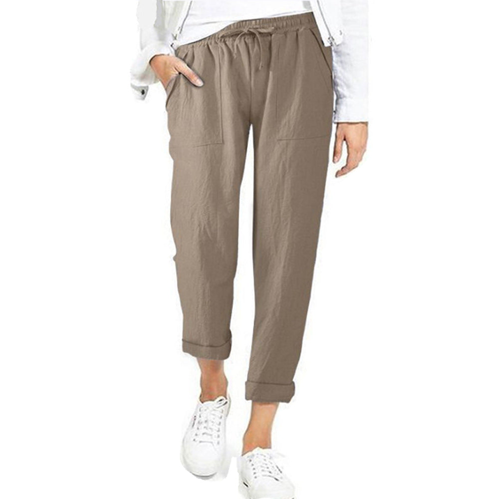 Mune Fashion | Lightweight airy casual pants with elastic waistband
