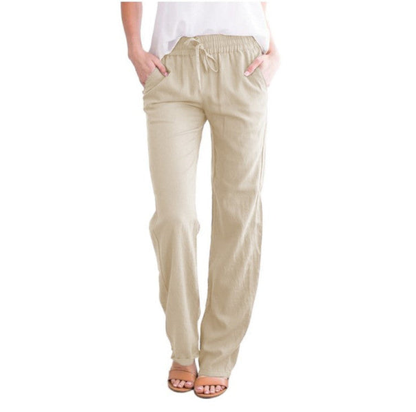 Mune Fashion | Lightweight airy casual pants with elastic waistband