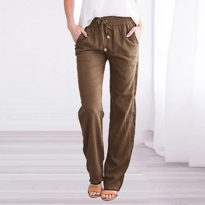 Mune Fashion | Lightweight airy casual pants with elastic waistband