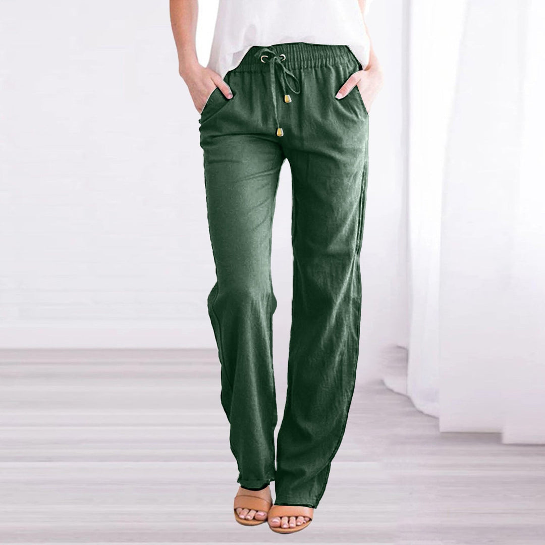 Mune Fashion | Lightweight airy casual pants with elastic waistband