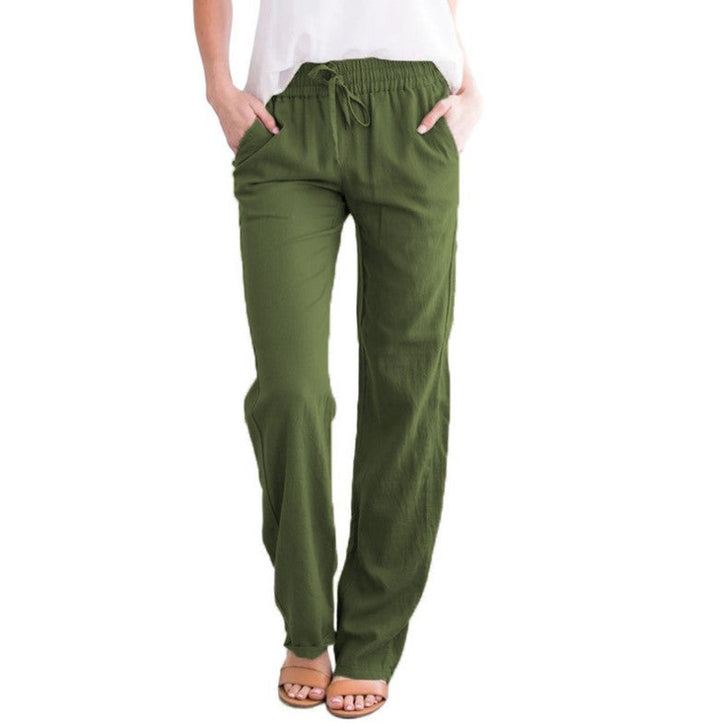 Mune Fashion | Lightweight airy casual pants with elastic waistband