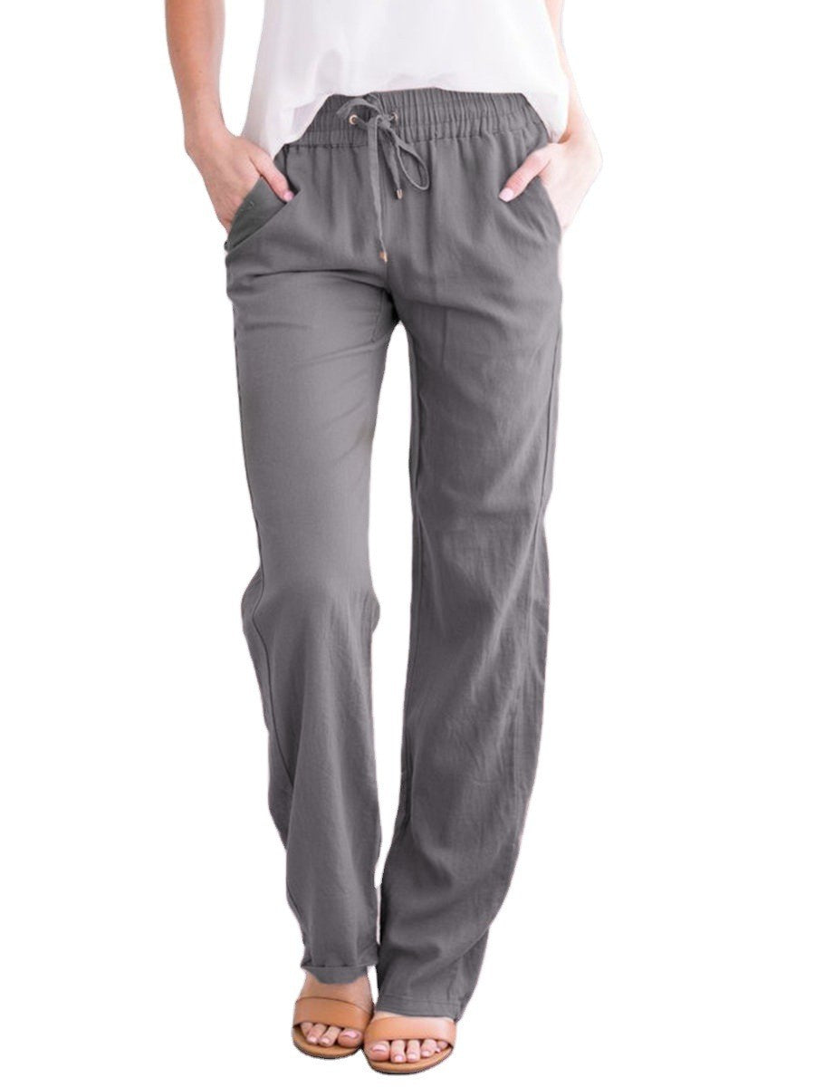 Mune Fashion | Lightweight airy casual pants with elastic waistband