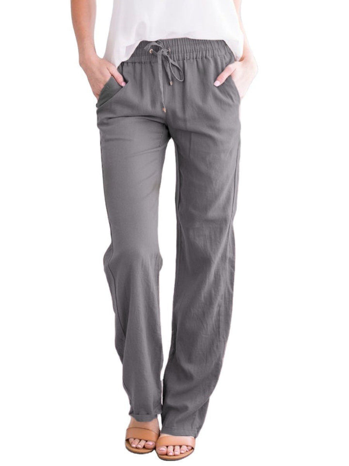 Mune Fashion | Lightweight airy casual pants with elastic waistband