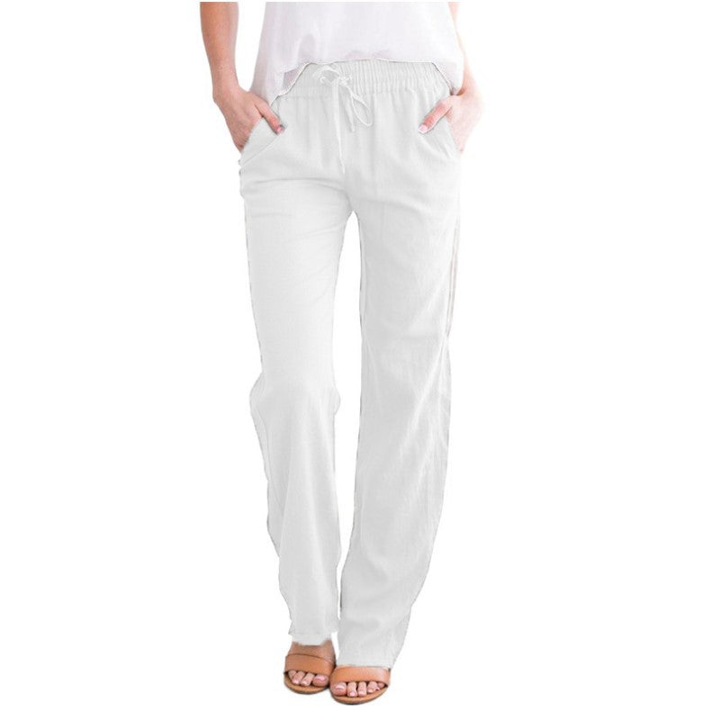 Mune Fashion | Lightweight airy casual pants with elastic waistband