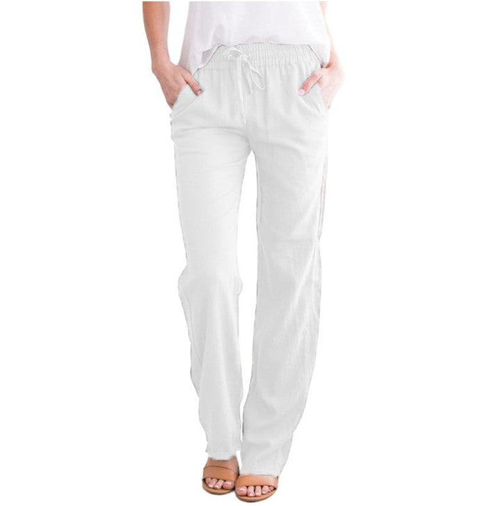 Mune Fashion | Lightweight airy casual pants with elastic waistband