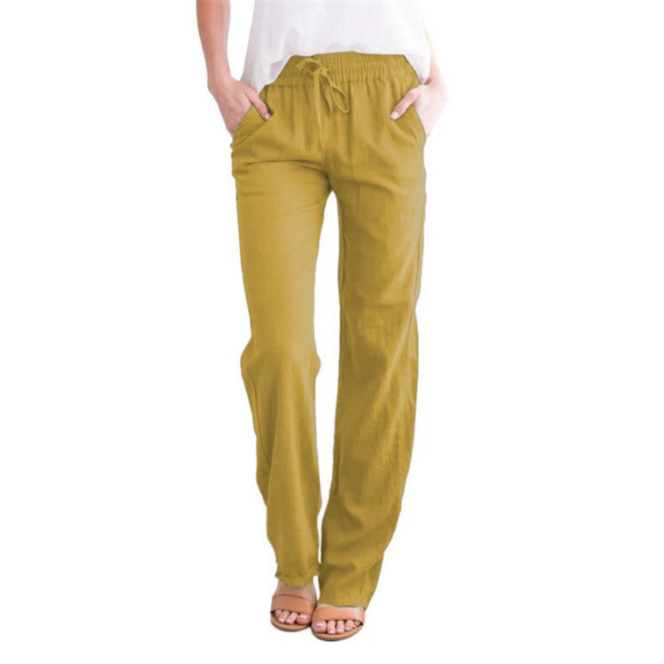 Mune Fashion | Lightweight airy casual pants with elastic waistband