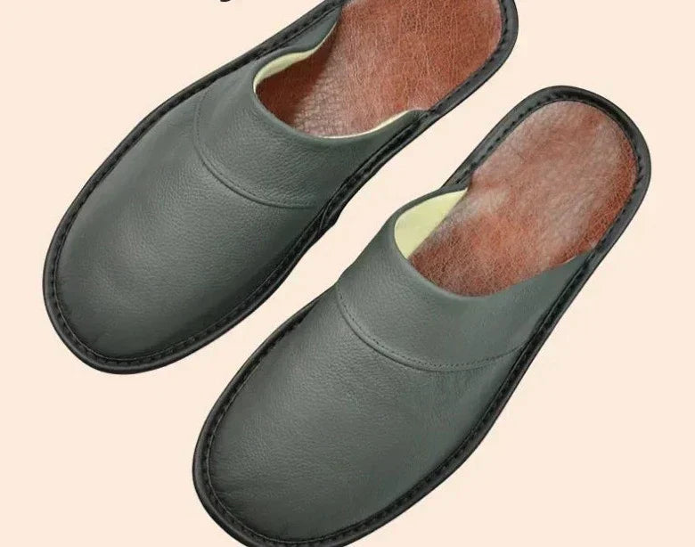 Mune | Comfortable Slippers for Men Made Of Black Cowhide
