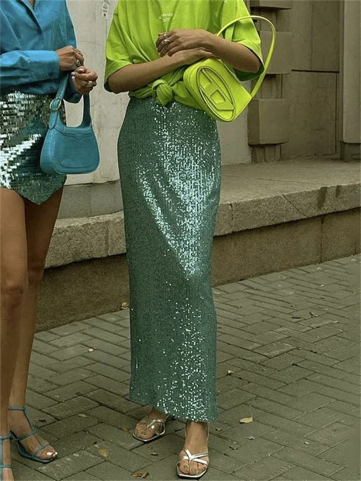 Mune | Skirt Long High Waist Skirt With Glitter And Sequins For Women