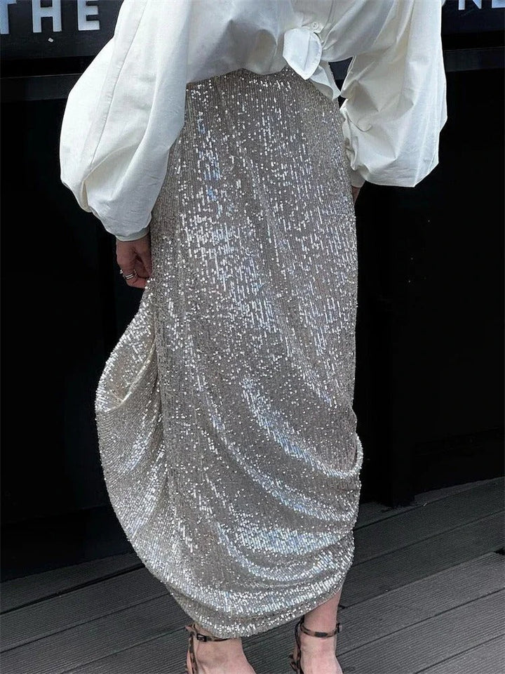 Mune | Skirt Long High Waist Skirt With Glitter And Sequins For Women