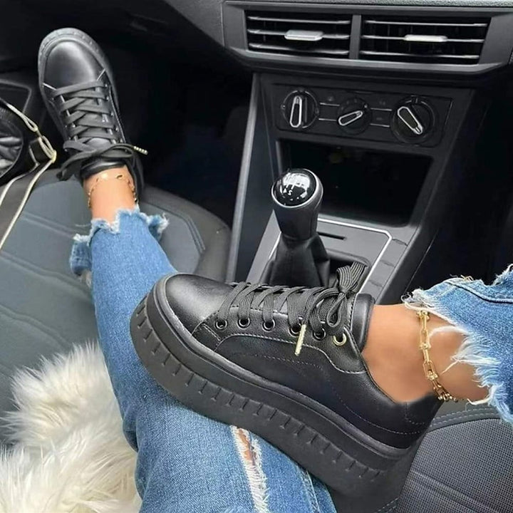 Mune Fashion Platform Boots with Lacing