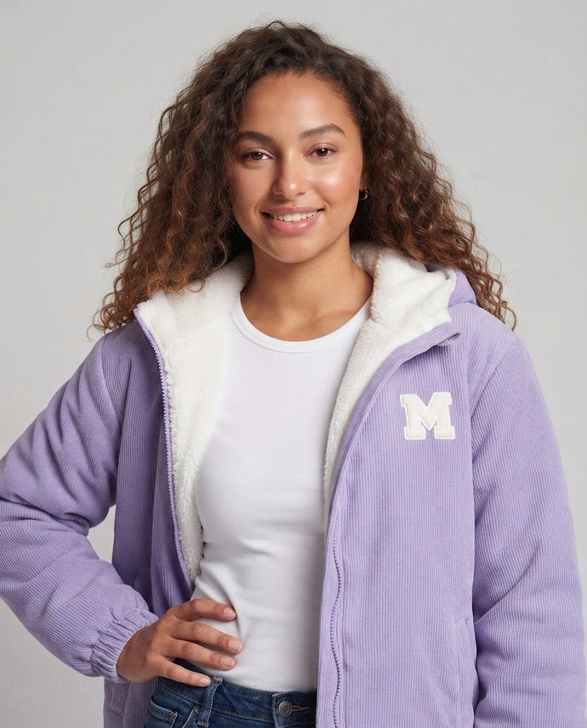 Women's Fleece Jacket with Hood Mune Fashion