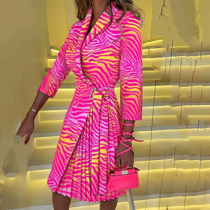 Mune | Blazer Dress with Ribbed Collar Elegant