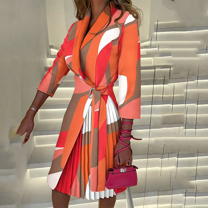 Mune | Blazer Dress with Ribbed Collar Elegant