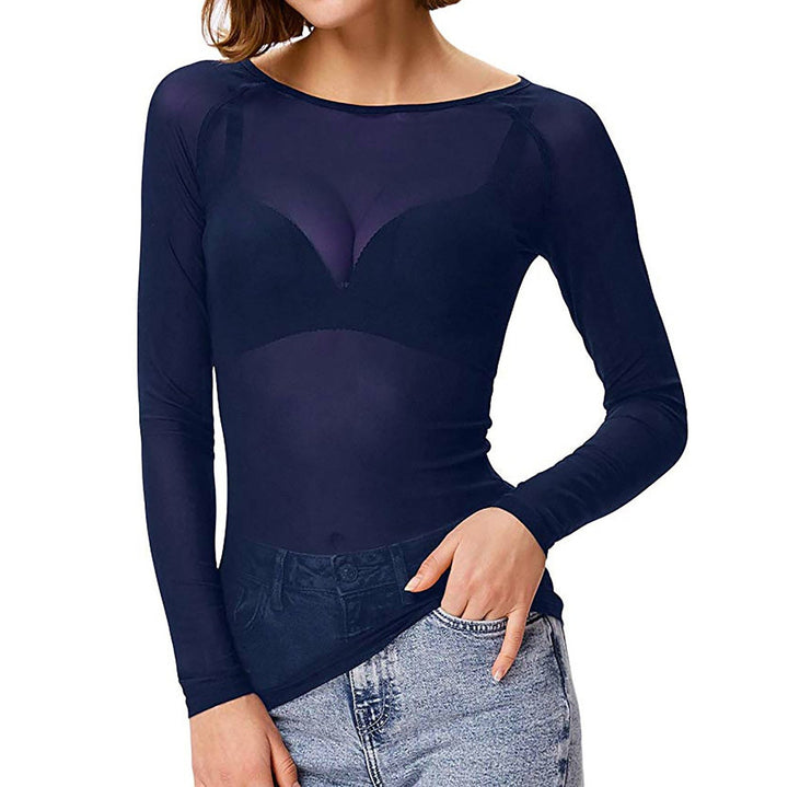 Mune | Mesh Top Seductive Transparent With Long Sleeves For Women